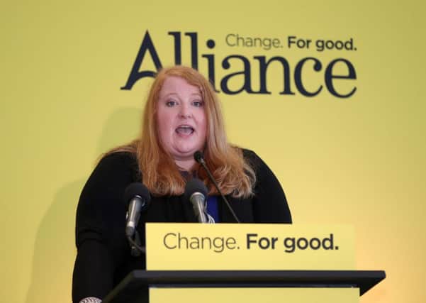 Press Eye - Alliance party Annual Conference - Stormont Hotel - 25th March 2017
Photograph By Declan Roughan

Party leader Naomi Long speaking at the Alliance Party Conference