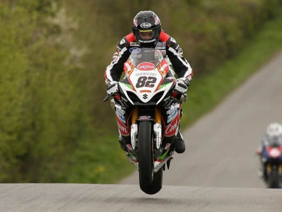 Derek Sheils is the race favourite on the Cookstown B.E. Suzuki in the Superbike class at the Cookstown 100.