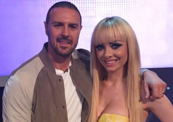 Aisling Costello with Take Me Out host Paddy McGuinness.