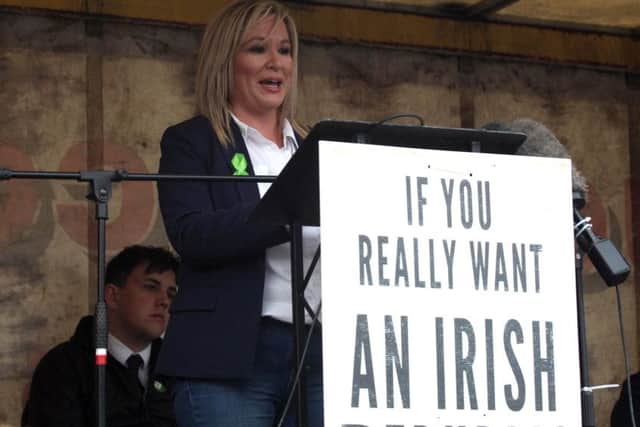 Michelle O'Neill at the commeration for IRA members killed in Loughgall, which took place in Tyrone on Sunday.