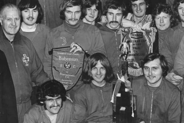Portadown FC with the Texaco Cup in 1973.