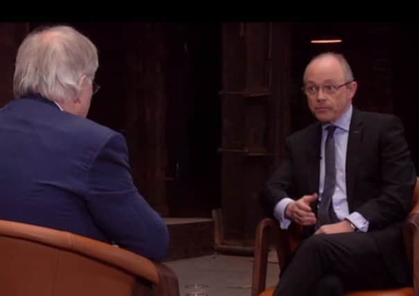 Barra McGrory in a still taken from the interview, broadcast at 10pm on Monday