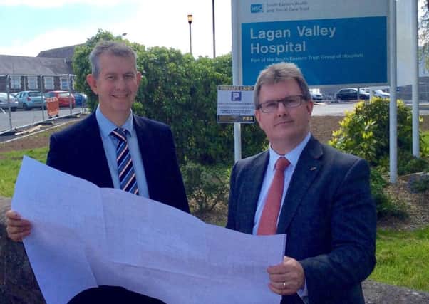 DUP representatives Edwin Poots MLA and Sir Jeffrey Donaldson have welcomed the granting of full planning approval for the new health centre project at Lagan Valley Hospital.