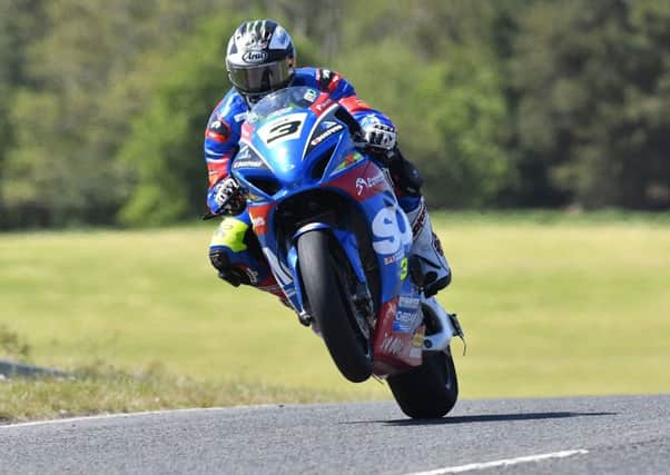 Michael Dunlop in action at the Triangle circuit