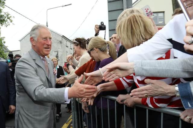The Prince of Wales meets the public after visiting the Cartoon Saloon in Kilkenny