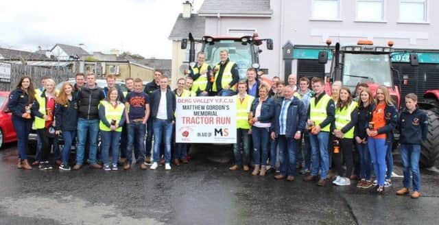 2016 charity tractor run in memory of Matthew Gordon (last year was the first year)