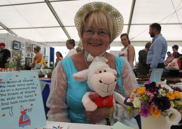 All dressed up as Little Bo Peep at the WI Stand at the Balmoral Show
