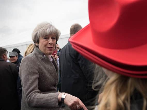 Prime Minister Theresa May visited the Balmoral Show on Saturday.