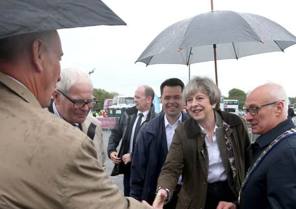 Theresa May, seen above at the Balmoral Show last month, has not been resonating in the election campaign in the way that pundits thought she would