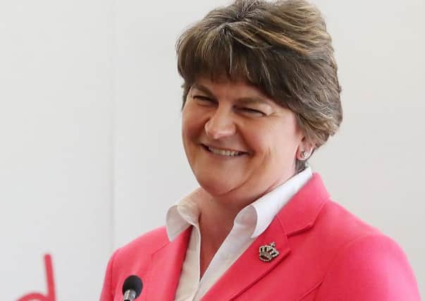 Arlene Foster a week ago at the DUP campaign launch