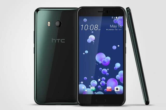 The HTC U11, which can be squeezed in order to take selfies and launch other apps