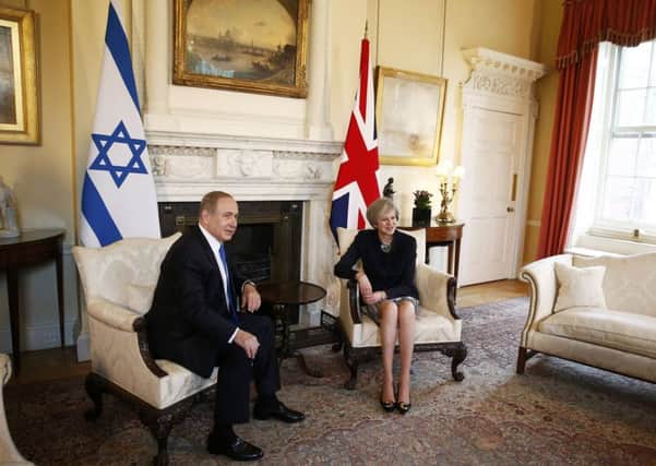 Israel is a democracy with religious and press freedom. Above its prime minister, Benjamin Netanyahu, with his British counterpart Theresa May, at Downing Street in February. Photo: Peter Nicholls/PA Wire