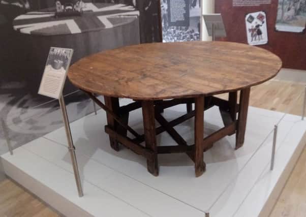 Sir Edward Carson signed the Ulster Covenant opposing the formation of a Home Rule parliament in Dublin on this table in 1912