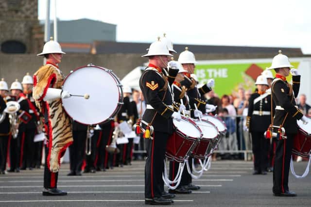 The Band of Her Majestys Royal Marines Scotland in Ballymena.