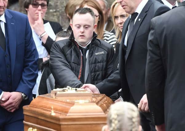 Conor Leonard  during the funeral of his mother Concepta Leonard  at  St Mary's Church in Brookeborough, Co Fermanagh.
Pic Colm Lenaghan/Pacemaker