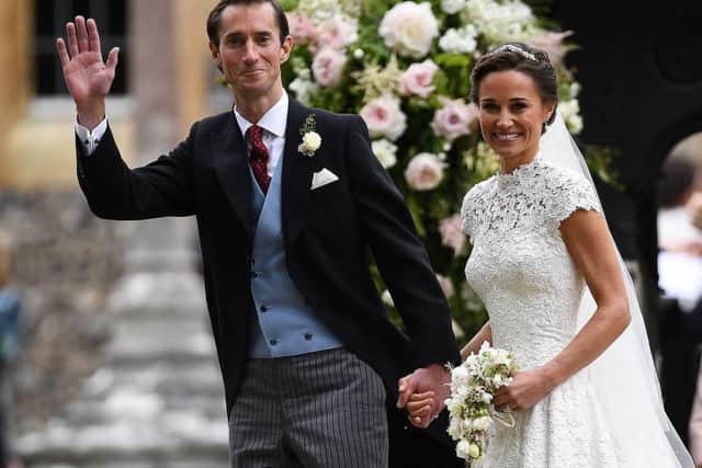 Pippa Middleton and her husband James Matthews leave St Mark's church in Englefield, Berkshire, following their wedding. PRESS ASSOCIATION Photo. Picture date: Saturday May 20, 2017. See PA story ROYAL Pippa. Photo credit should read: Justin Tallis/PA Wire