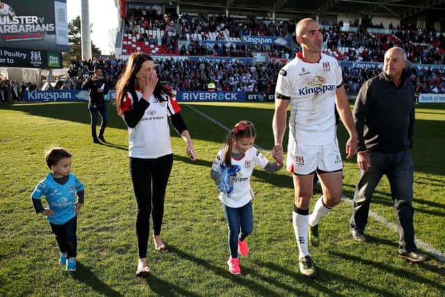 Ruan Pienaar with his wife Monique son Jean Luc, daughter Lemay and father Gysie