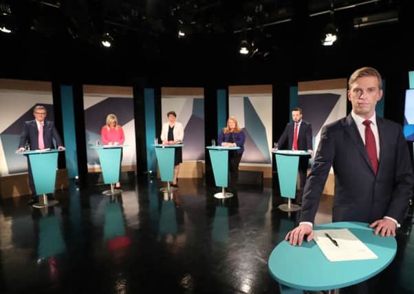 The political leaders on the last UTV leaders debate in February