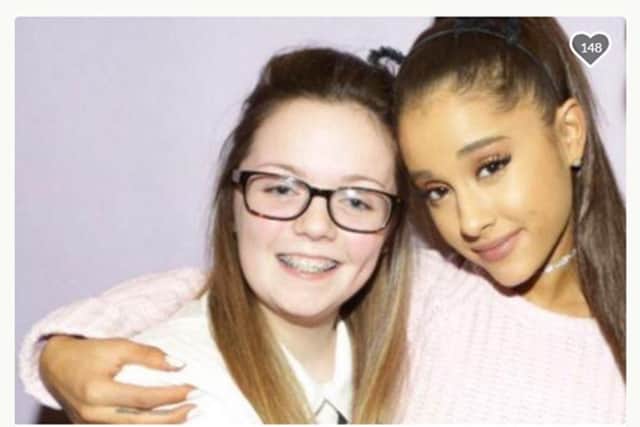 The first victim to be named in the aftermath of the attack was 18-year-old Georgina Callander, pictured here with Ariana Grande