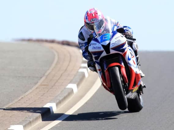 Lee Johnston on the Jackson Racing Honda Supersport machine at the North West 200.