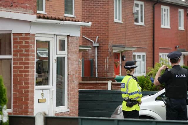 Police activity at an address in Aston Avenue, Greater Manchester, after a suicide bomber killed 22 people leaving a pop concert at the Manchester Arena on Monday night