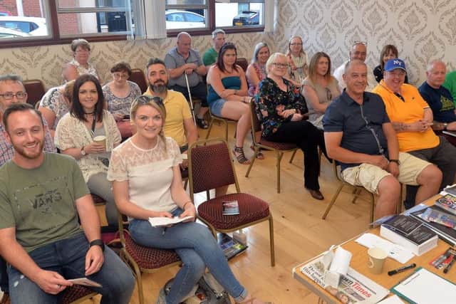 Some of the people who attended a meeting on the drug problem in Portadown which was organised by Portadown Cares and was held in Portadown Town Hall. INPT22-202.