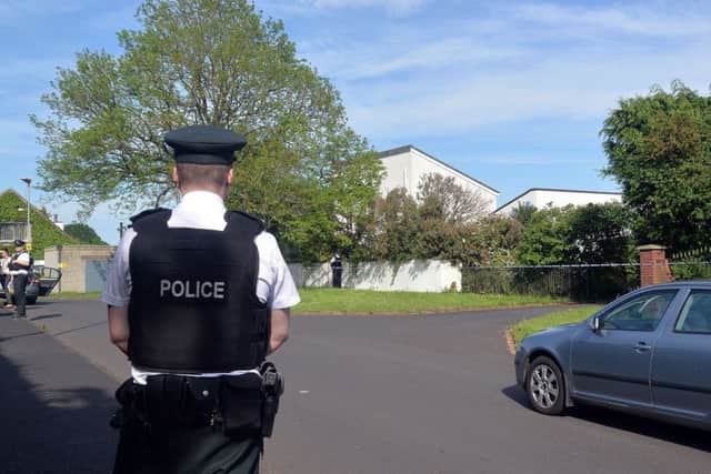 Scene of the suspected double murder at Upper Ramone Park, Portadown.