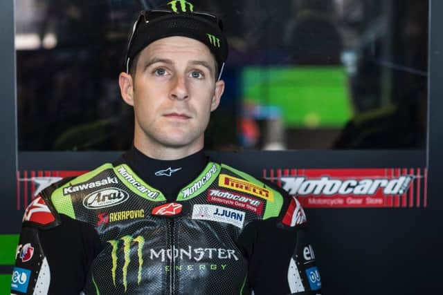 Jonathan Rea crashed out of race one at Donington Park.