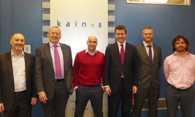 Kainos chief executive Brendan Mooney, third from right, with some of the senior management team