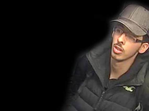 Undated CCTV still dated 22/05/17 issued by Greater Manchester Police of Salman Abedi on the night he carried out the Manchester Arena terror attack