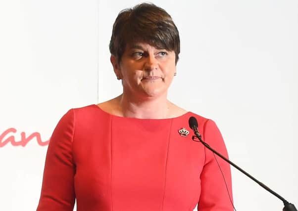 Pacemaker Press 31/5/2017
DUP Leader Arlene Foster during the DUP  Manifesto Launch  at The Old Courthouse in Antrim on Wednesday morning ahead of the General election on the 8th of June.
Pic Colm Lenaghan/ Pacemaker