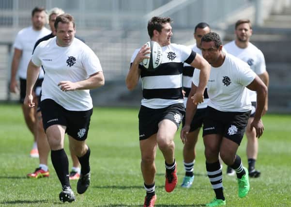 Barbarians Alex Goode (Saracens & England)  training  ahead of Thursday night's match against Ulster  at the Kingspan Stadium.