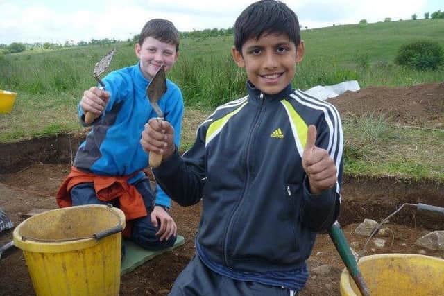 Pupils from Oakwood Primary School become archaeologists for the day
