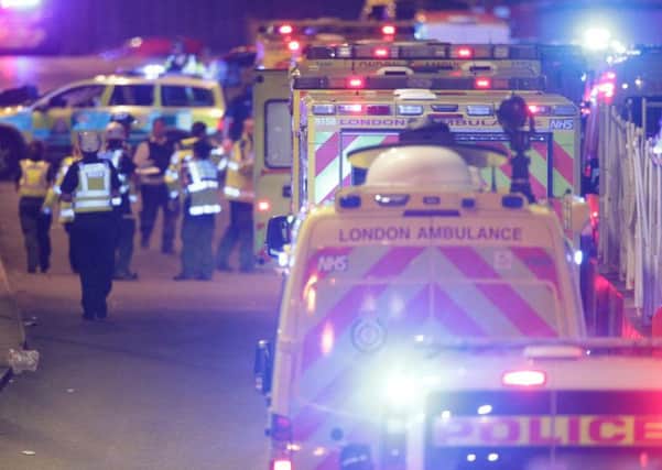 Emergency crews on London Bridge