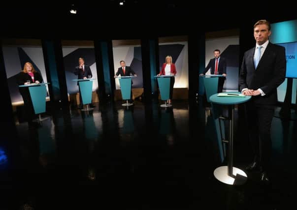 Audiences for both the UTV leaders' debate (above) and its BBC equivalent were massively down.