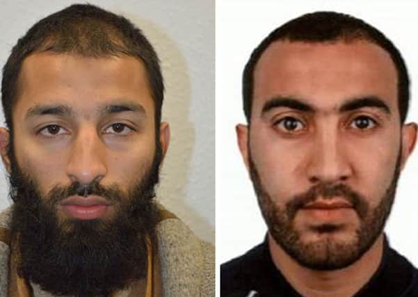 Khuram Shazad Butt (left) and Rachid Redouane, who have been named as two of the London Bridge terrorists.