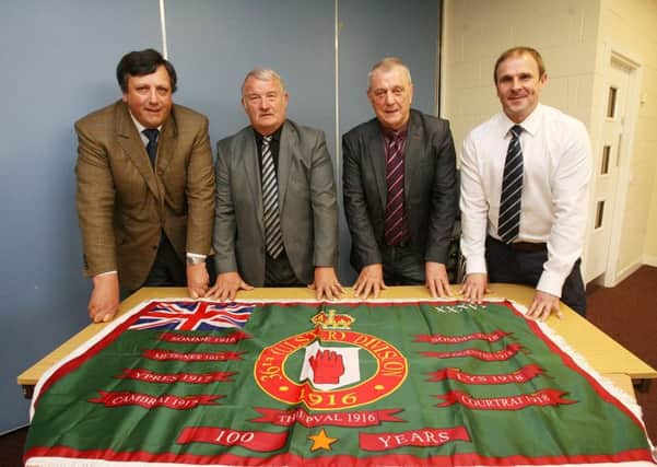 Ex-UUP chairman David Campbell, left, with other LCC members