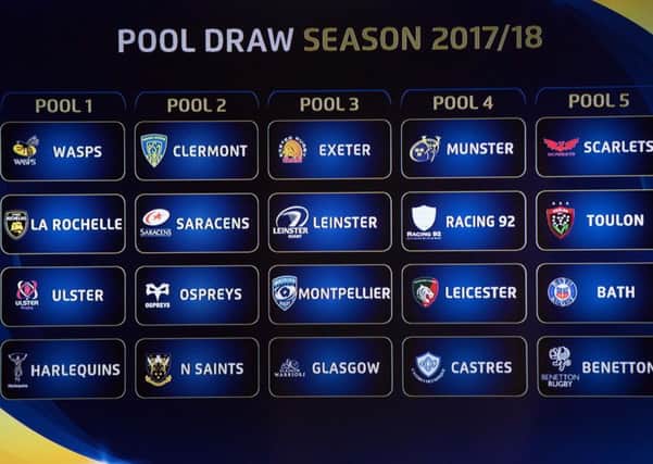 REPRO FREE***PRESS RELEASE NO REPRODUCTION FEE*** 
2017-2018 EPCR European Rugby Champions Cup & European Rugby Challenge Cup Pool Draws, Chateau de NeuchÃ¢tel, NeuchÃ¢tel, Switzerland 8/6/2017
A view of the 2017-2018 EPCR Challenge Cup Pool Draw
Mandatory Credit Â©INPHO/Morgan Treacy