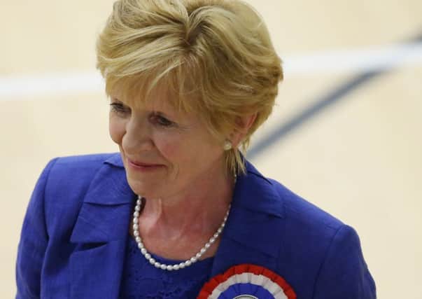 Lady Sylvia Hermon (Independent) running in North Down during the 2017 Westminster Election count at Aurora Leisure Complex, Bangor.
 Picture by Brian Little/PressEye