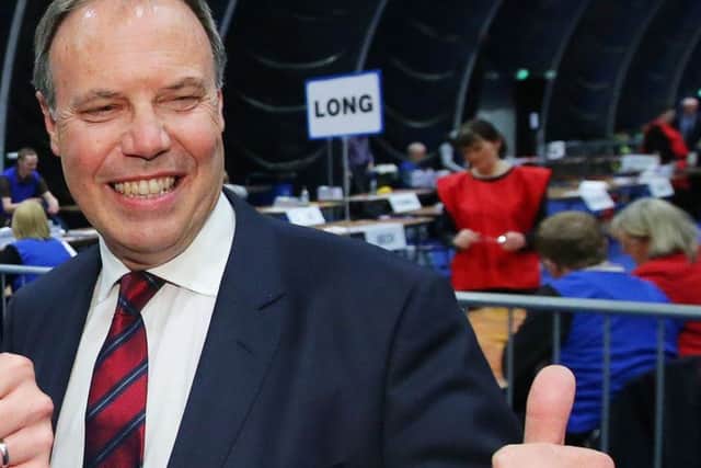 Nigel Dodds  pictured at the election count at Titanic Exhibition Centre Belfast.
Photo by Kelvin Boyes / Press Eye