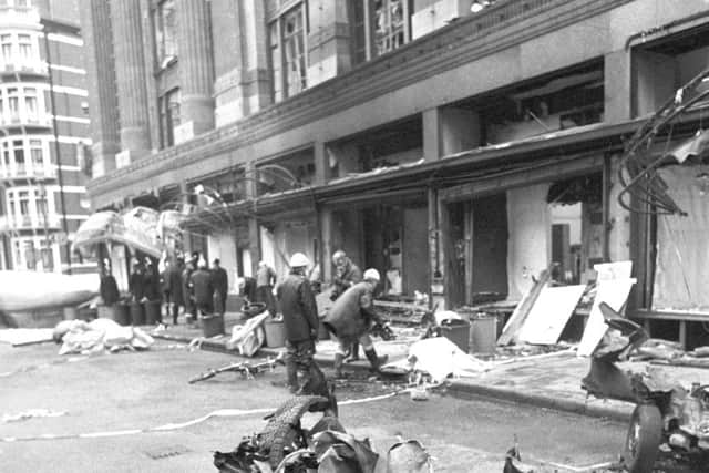 Libyan-IRA semtex: Used in the 1983 Harrods bomb, above. Photo: PA/PA Wire