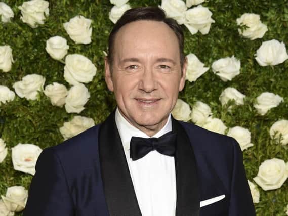 Kevin Spacey arrives at the 71st annual Tony Awards (AP)