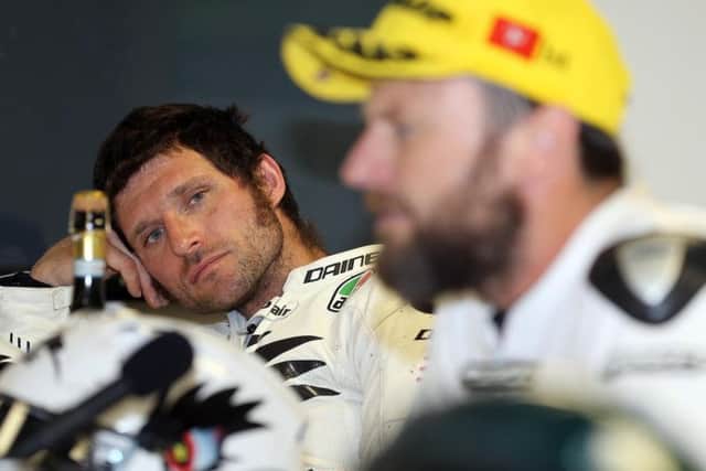 Guy Martin pictured during the TT Zero press conference.