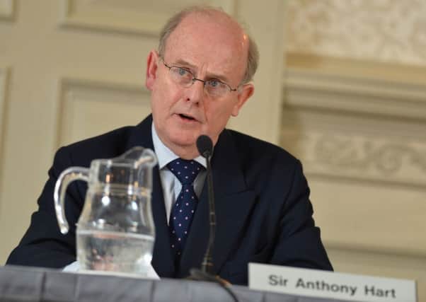 Retired High Court judge Sir Anthony Hart. Pic: Colm Lenaghan/Pacemaker Press.