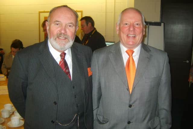 Senator David Norris and Jeff Dudgeon, who both brought cases at the European Court on Human Rights to decriminalise homosexuality on either side of the Irish border