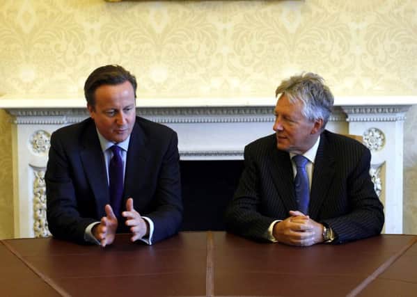 David Cameron and Peter Robinson pictured in 2013. Photo: Peter Morrison/PA Wire