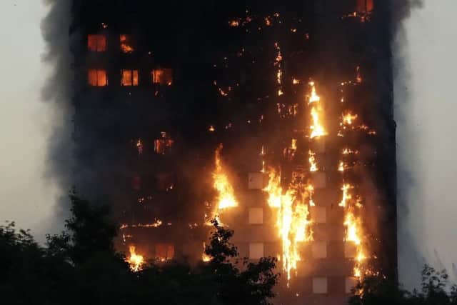 The blaze engulfed the Grenfell Tower