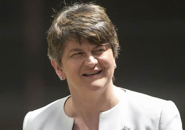 Arlene Foster has remained in London after Tuesday's meeting with Theresa May