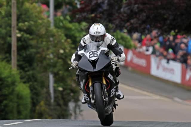 Alan Bonner in action at the Isle of Man TT.