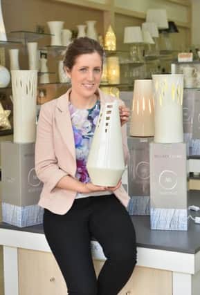Belleek designer Wendy Ward with items from the new range